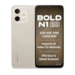 Lava Bold N1 5G (Champagne Gold, 6GB RAM, 128GB Storage)